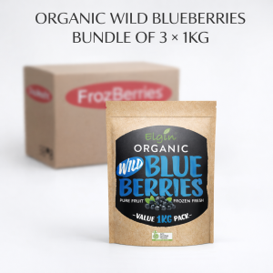 Elgin Organic Wild Blueberries Bundle 3 x 1kg @ $29/kg - Buy Blueberries Online Sydney NSW | Frozberries