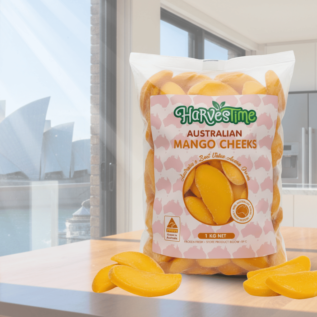 Harvestime Australian Mango Cheeks 1Kg - Buy Online Sydney | Frozberries