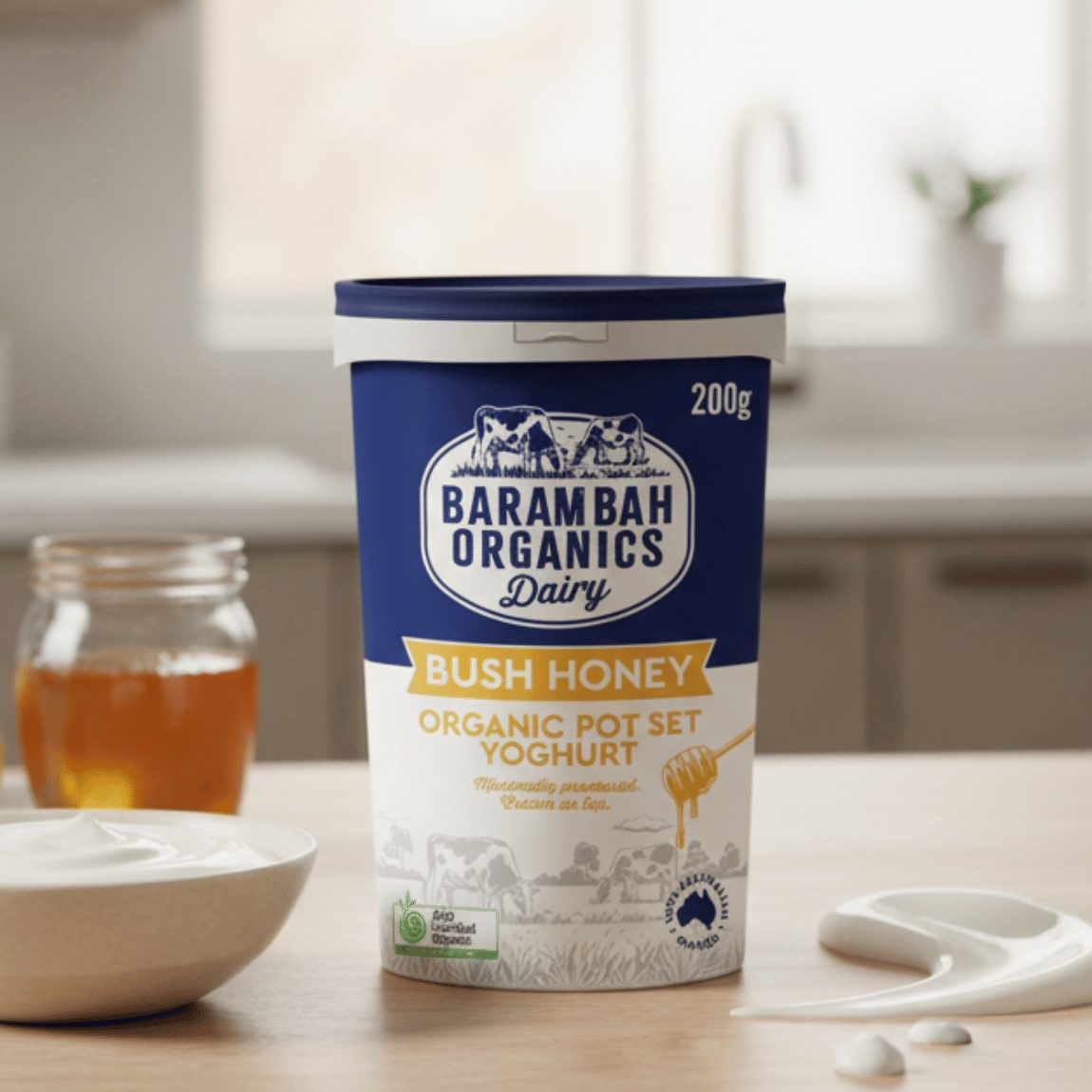 Barambah Organics Honey Yoghurt 200g - Buy Online Sydney | Frozberries
