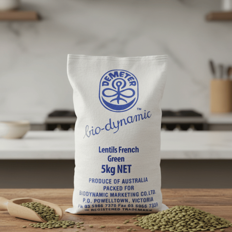 Biodynamics Lentils French Green 5kg - Buy Online Sydney | Frozberries