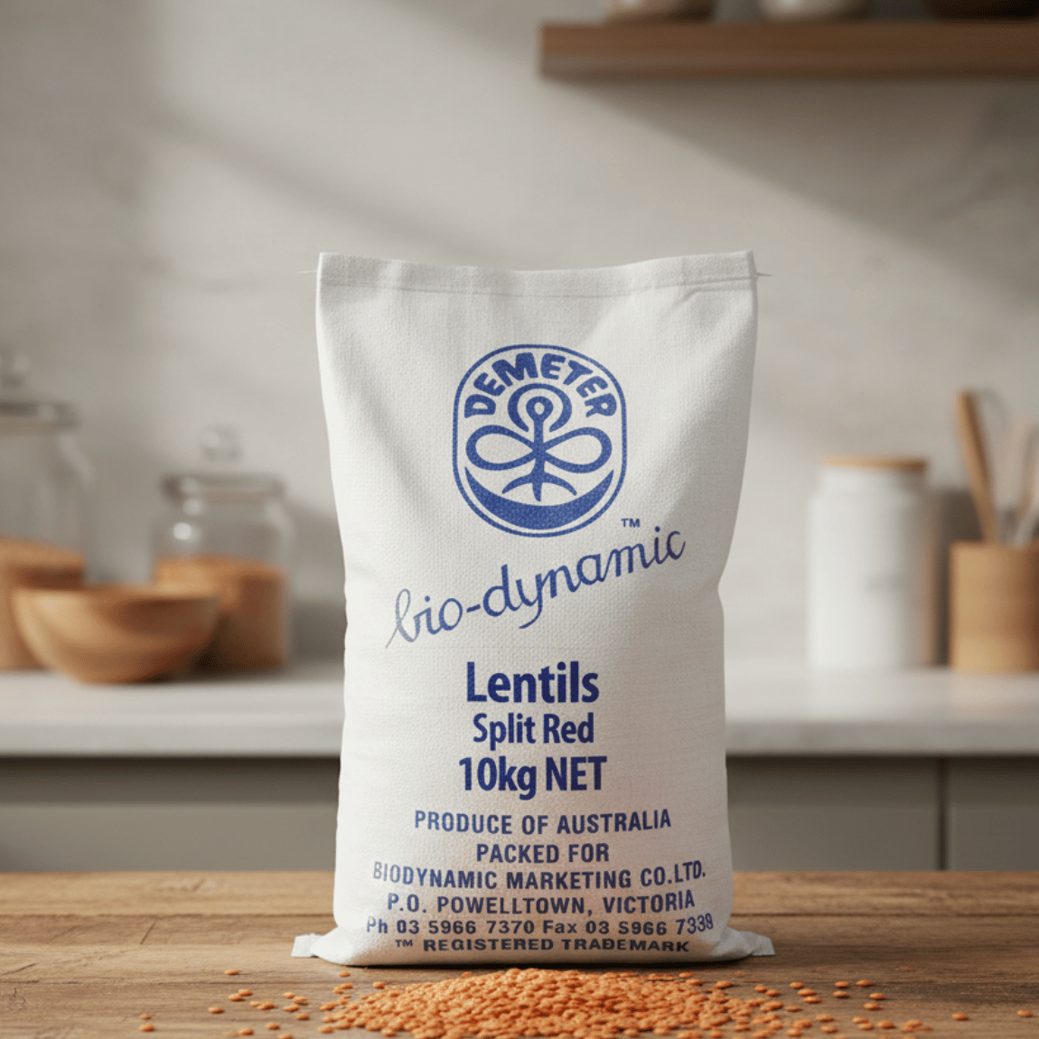 Biodynamics Lentils Split Red 10kg - Buy Online Sydney | Frozberries
