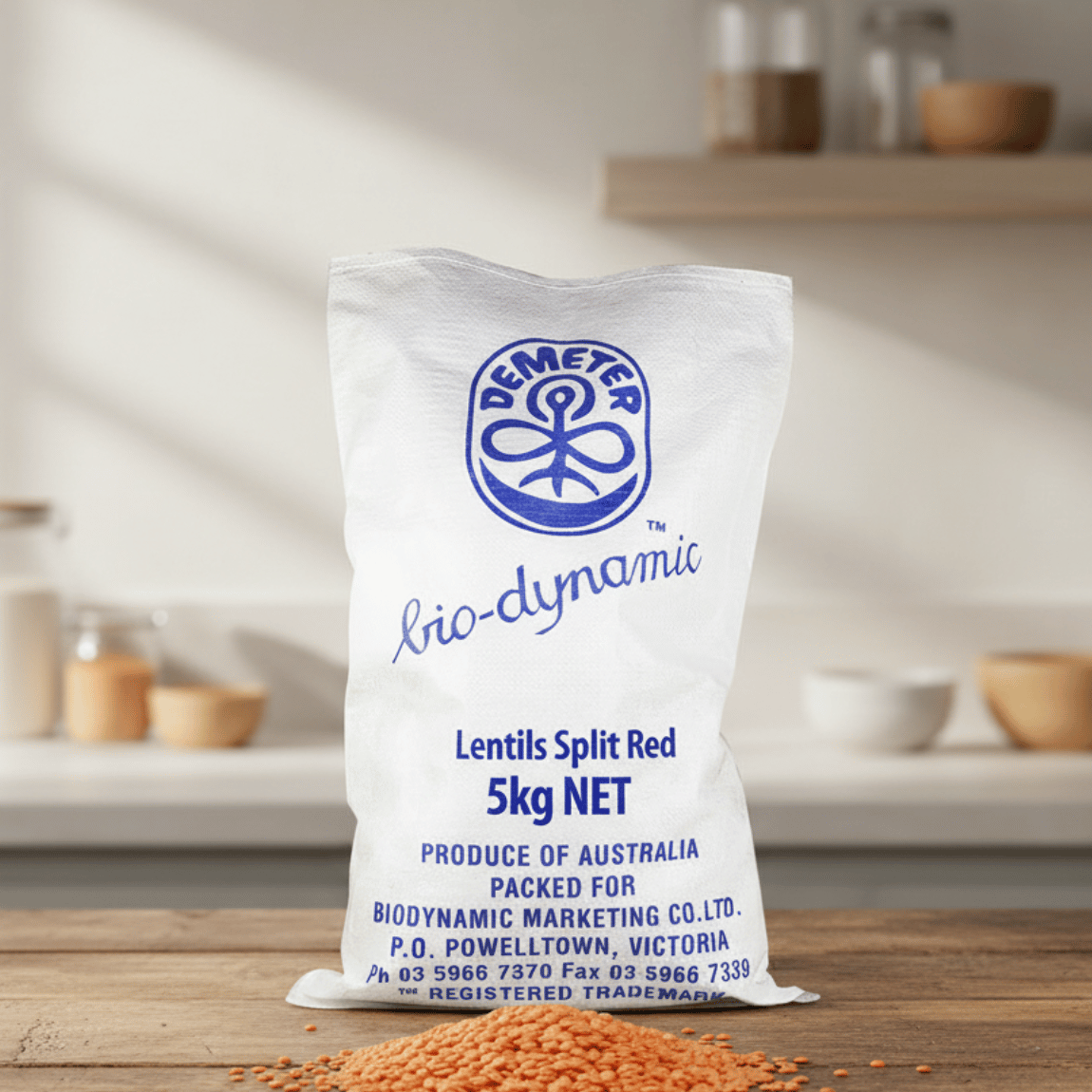Biodynamics Lentils Split Red 5 kg - Buy Online Sydney | Frozberries