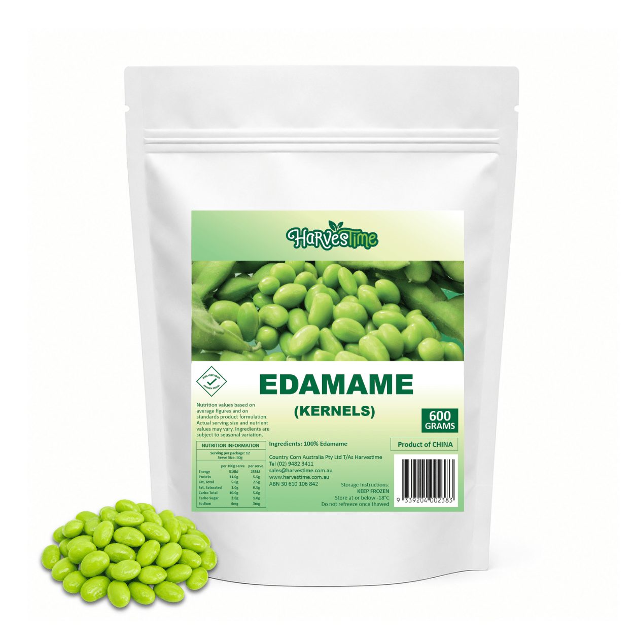 Harvestime Edamame 600g Harvestime Edamame 600g - Buy Online Sydney | Frozberries