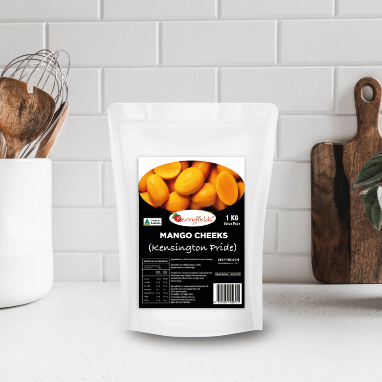 Berryfields Kensington Pride Mango Cheeks 1kg - Buy Online Sydney | Frozberries