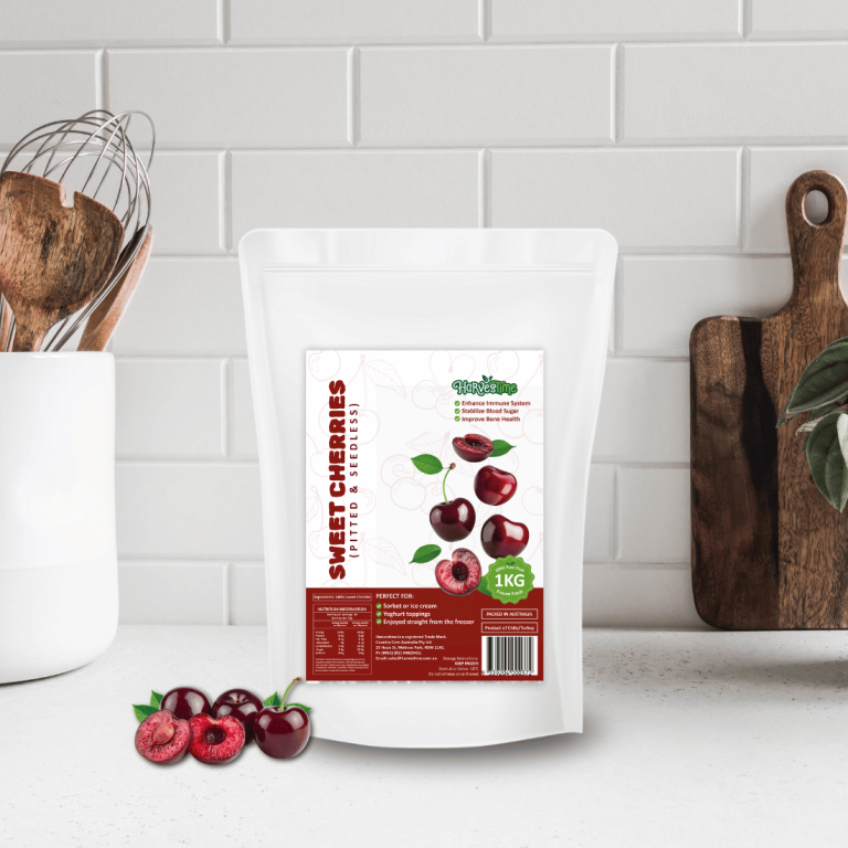 Harvestime Sweet Cherries Bundle 3 x 1kg @ $11.80/kg - Buy Online Sydney | Frozberries