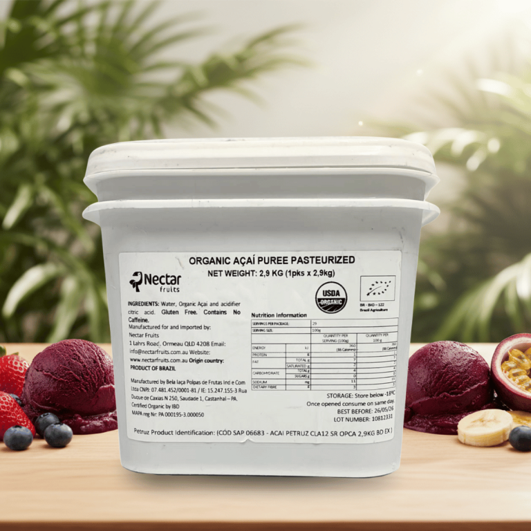 Nectar Fruits Organic Acai Puree 2.9 Kg - Buy Online Sydney | Frozberries
