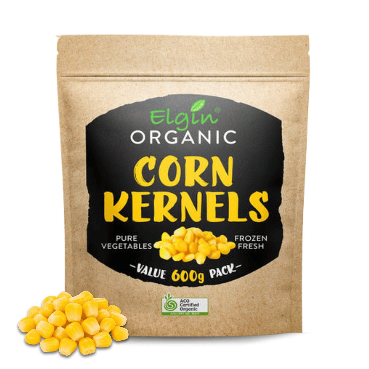Organic Corn Kernels 600g Elgin Organic Corn Kernels 600g - Buy Online Sydney | Frozberries