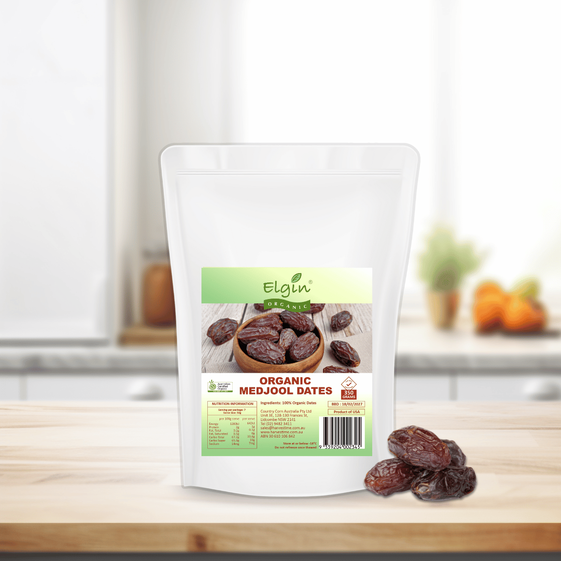 Elgin Organic Dates 350g - Buy Online Sydney | Frozberries