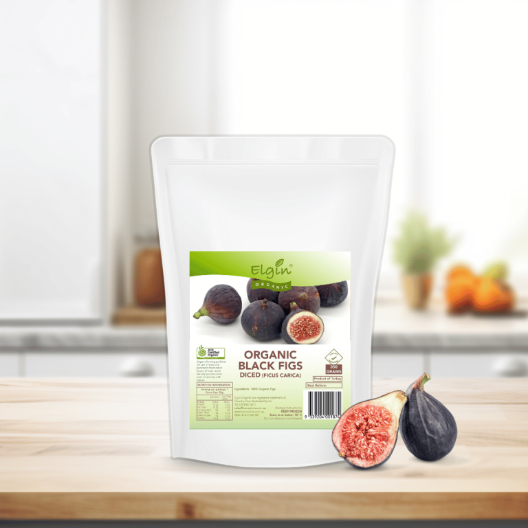 Elgin Organic Black Figs Diced 350g - Buy Online Sydney | Frozberries