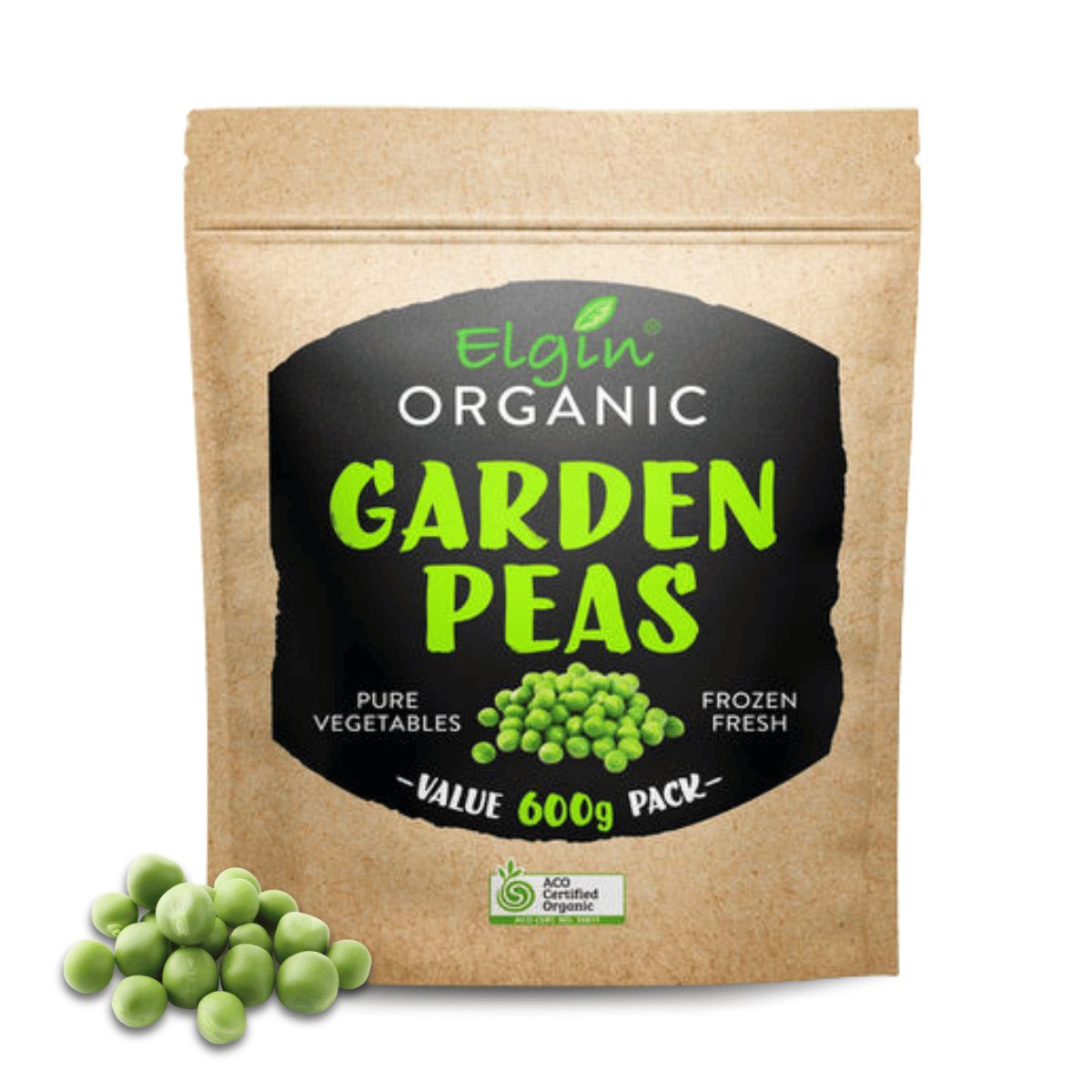 Organic Garden Peas 600g Elgin Organic Peas 600g - Buy Online Sydney | Frozberries