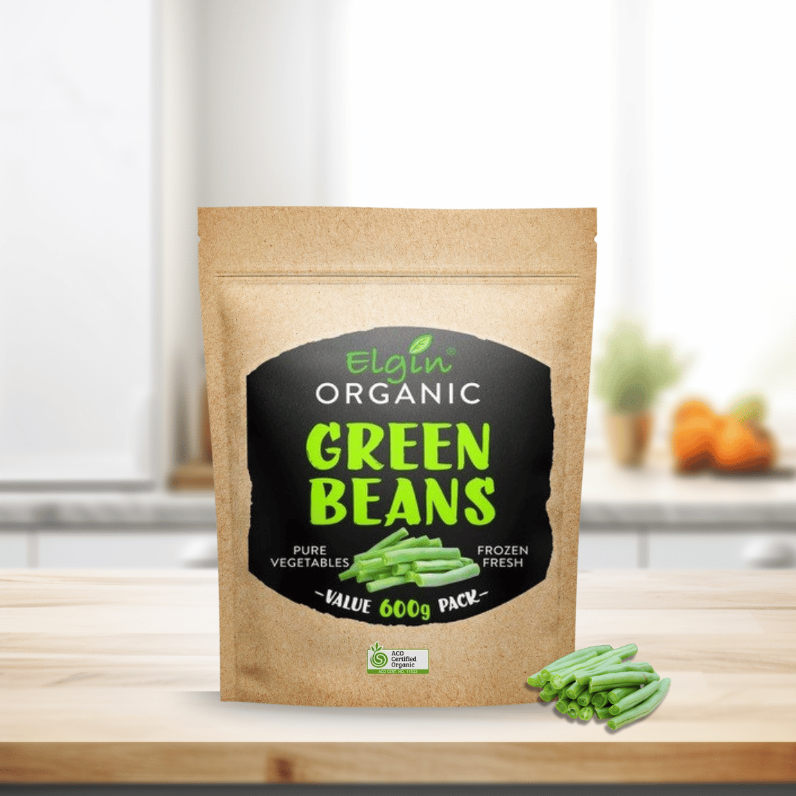Organic Green Beans - 600g Elgin Organic Green Beans 600g - Buy Online Sydney | Frozberries