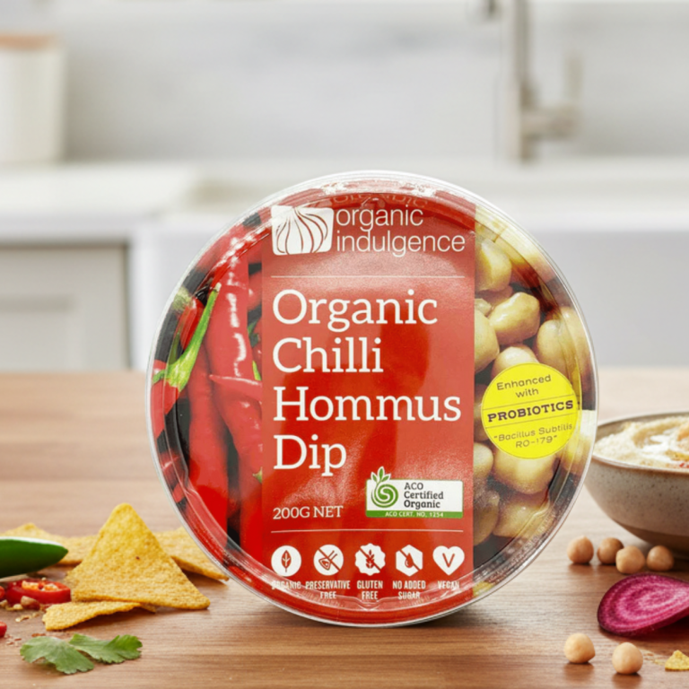 ​Organic Indulgence Chilli Hommus Dip 200gm - Buy Online Sydney | Frozberries