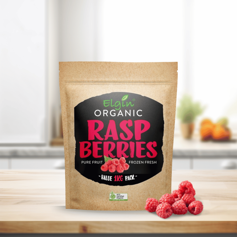 Elgin Organic Raspberries Bulk 10 x 1kg @ $24.90/kg - Buy Online Sydney | Frozberries