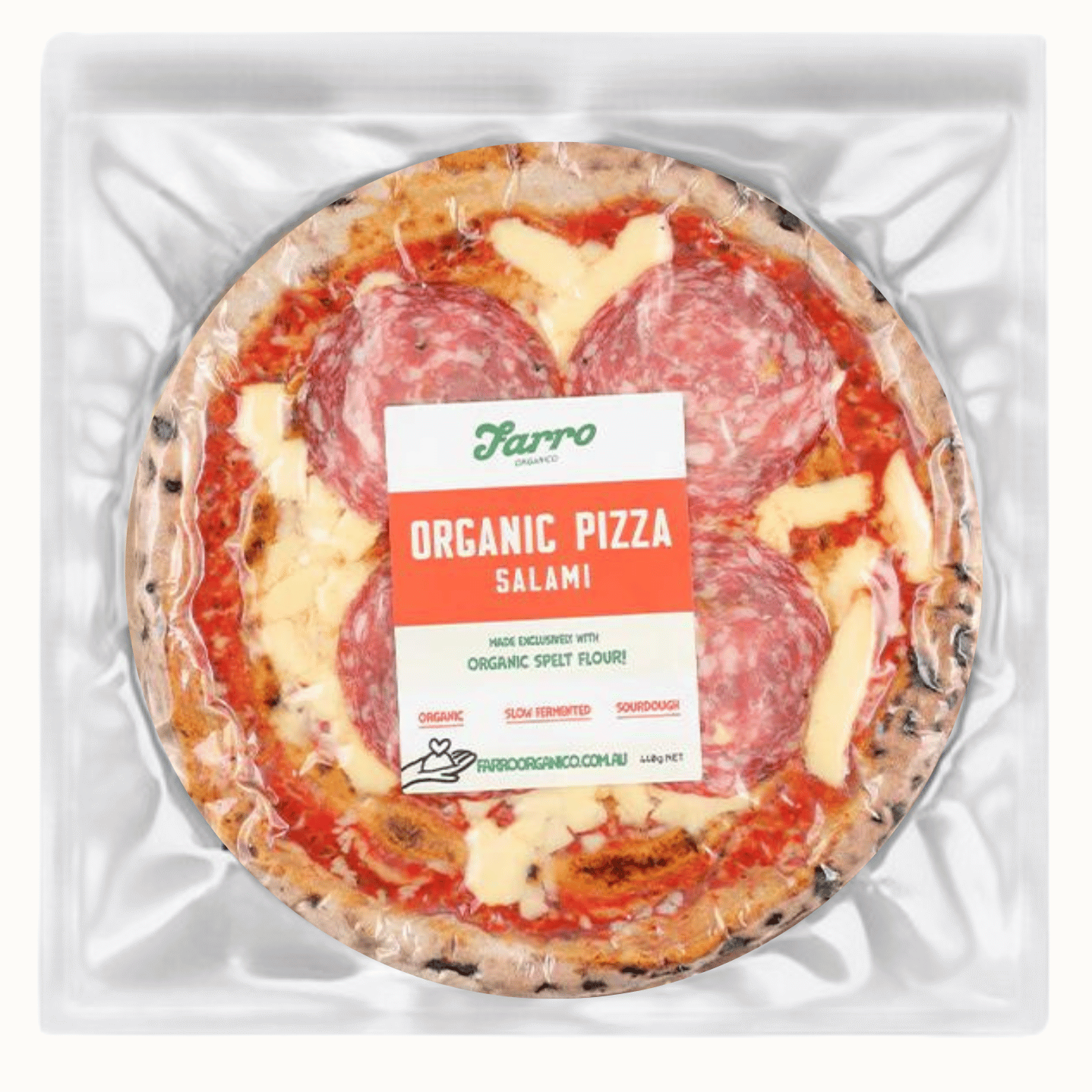 Organic Salami Farro Organic Spelt Pizza Salami 10 inch - Buy Online Sydney | Frozberries