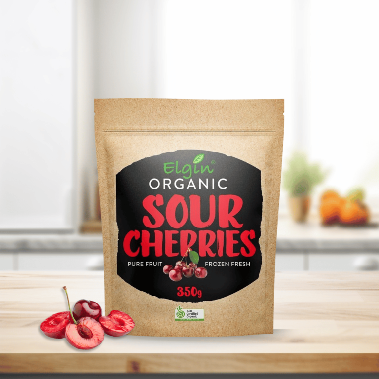 Elgin Organic Sour Cherries 350g - Buy Online Sydney | Frozberries