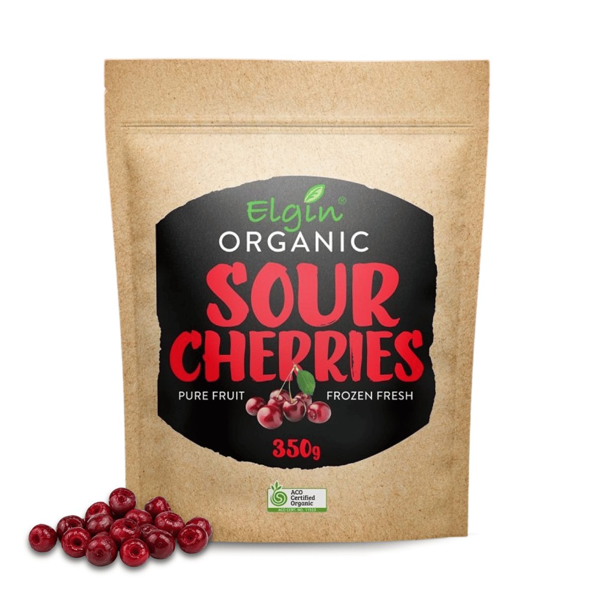 Organic Sour Cherries 350g Elgin Organic Sour Cherries 350g - Buy Online Sydney | Frozberries