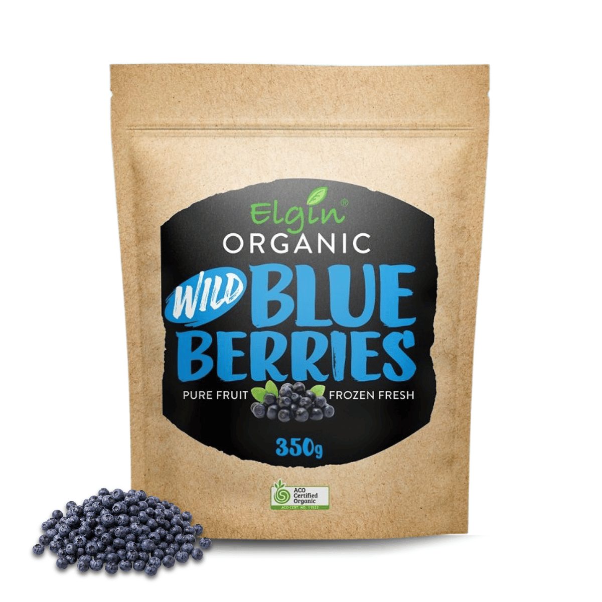 Elgin Organic Wild Blueberries 350g - Buy Online Sydney | Frozberries