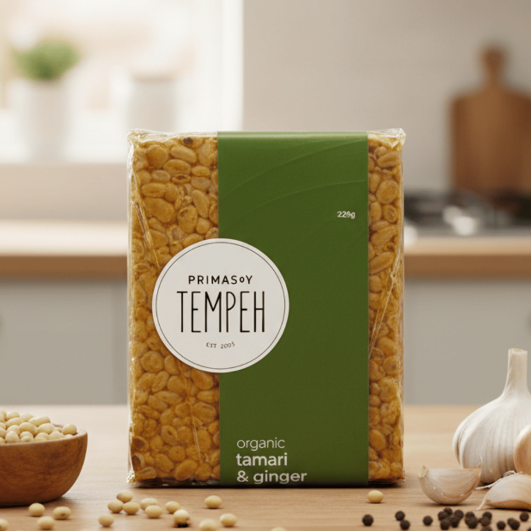Primasoy Tamari and Ginger Tempeh 225g - Buy Online Sydney | Frozberries