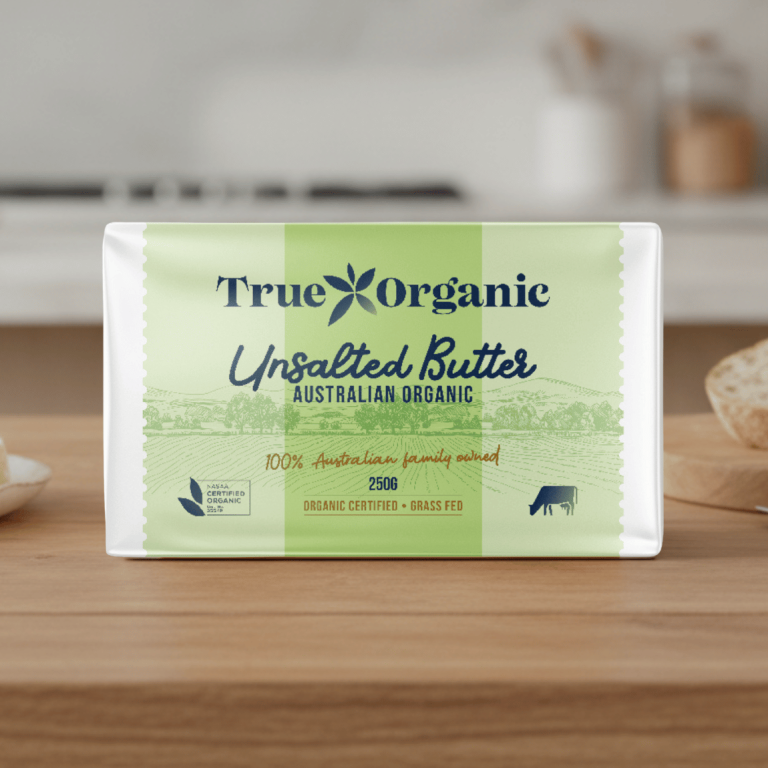 True Organic Unsalted Butter 250g - Buy Online Sydney | Frozberries