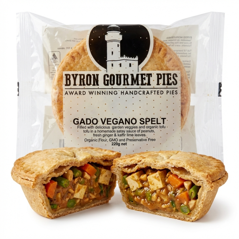 Byron Gourmet Vegan Gado Vegano Pie - Buy Product Online Sydney NSW | Frozberries