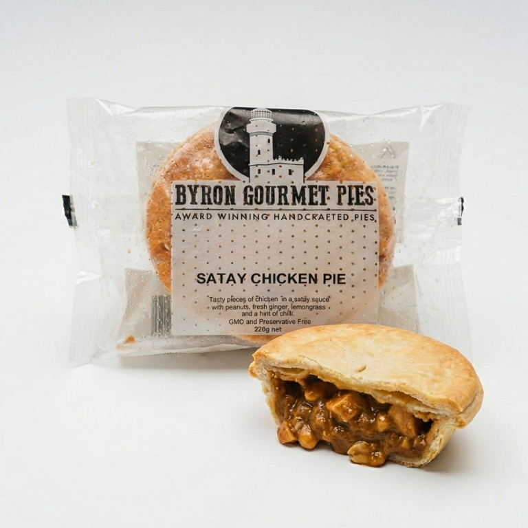 Byron Gourmet Satay Chicken Pie - Buy Product Online Sydney NSW | Frozberries