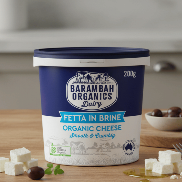Barambah Organics Feta in Brine 200g - Buy Online Sydney | Frozberries