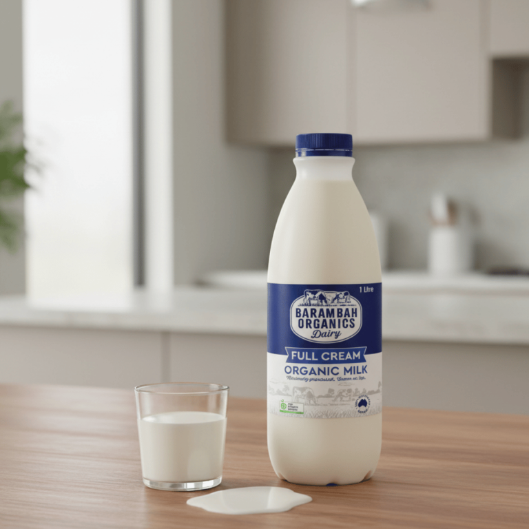 Barambah Organics Full Cream Milk 1 Litre - Buy Online Sydney | Frozberries
