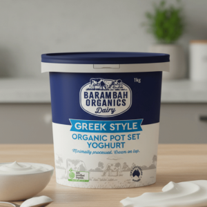 Barambah Organics Plain Greek Style Yoghurt 1 Kg - Buy Online Sydney | Frozberries