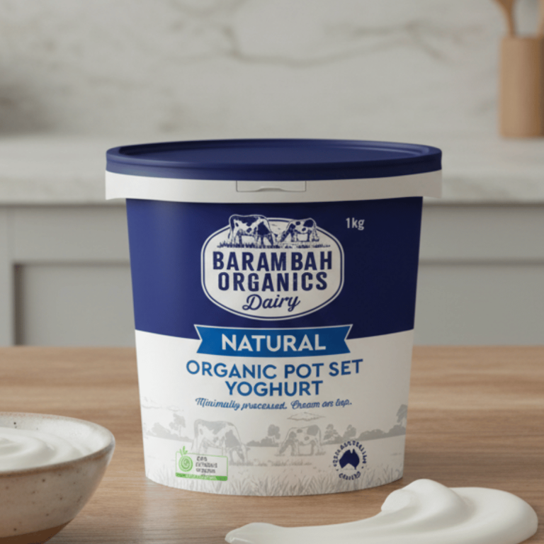 Barambah Organics Natural Yoghurt 1Kg - Buy Online Sydney | Frozberries
