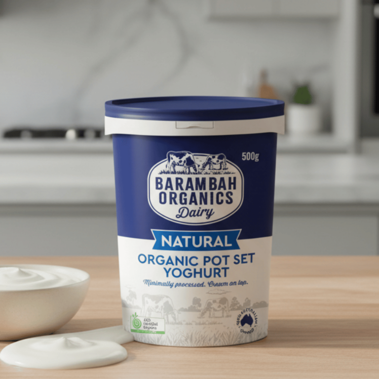 Barambah Organics Natural Yoghurt 500g - Buy Online Sydney | Frozberries
