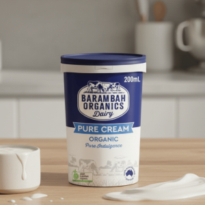 Barambah Organics Pure Cream 200ml - Buy Online Sydney | Frozberries