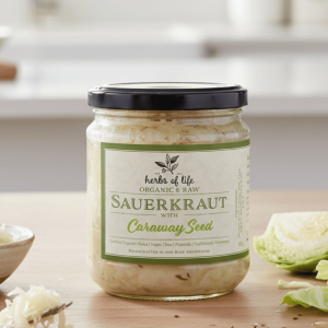 Herbs of Life Organic Caraway Seed Sauerkraut 350g - Buy Online Sydney | Frozberries