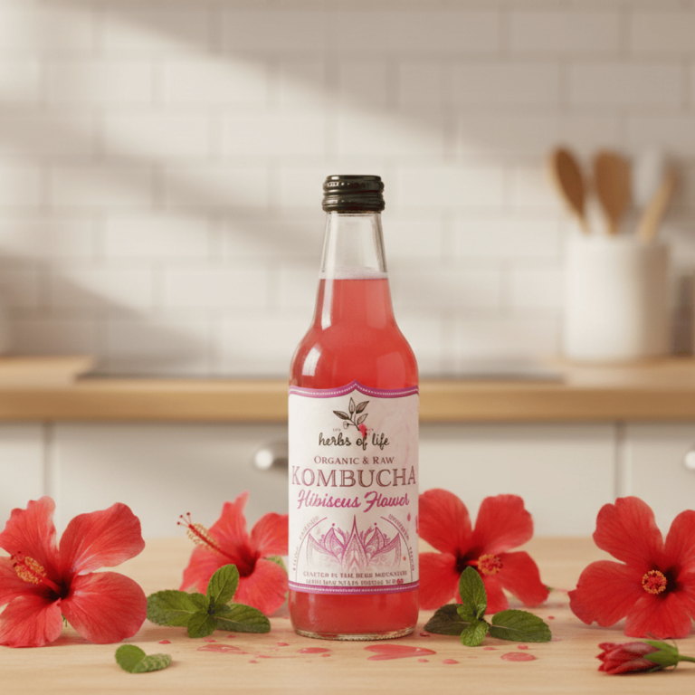 Herbs of Life Hibiscus Kombucha 330ml - Buy Online Sydney | Frozberries
