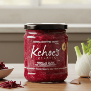 Kehoe's Fennel & Garlic Red Cabbage Sauerkraut 410g - Buy Online Sydney | Frozberries