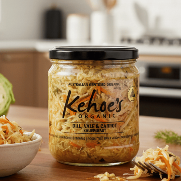 Kehoe's Organic Dill Kale and Carrot Sauerkraut 410g - Buy Online Sydney | Frozberries