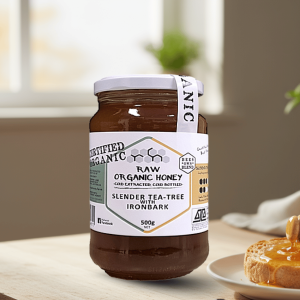 Raw Honey Organic Slender Tea-Tree with Iron bark 500g - Buy Online Sydney | Frozberries
