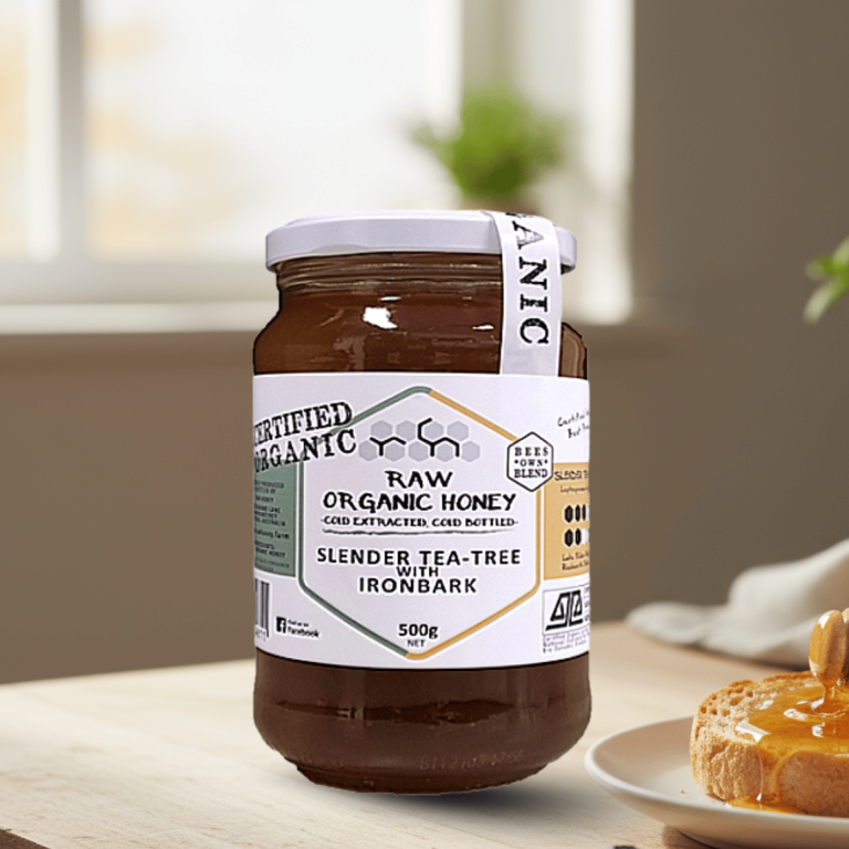 Raw Honey Organic Slender Tea-Tree with Iron bark 500g - Buy Online Sydney | Frozberries