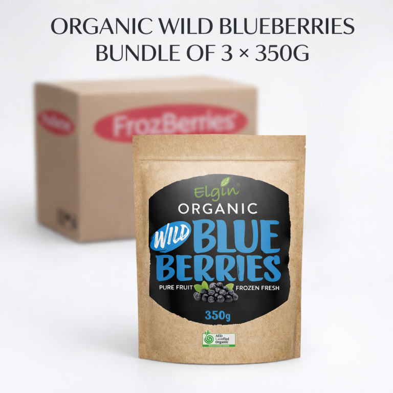 Elgin Organic Wild Blueberries Bundle 3 x 350g @ $11.67/packet - Buy Blueberries Online Sydney NSW | Frozberries