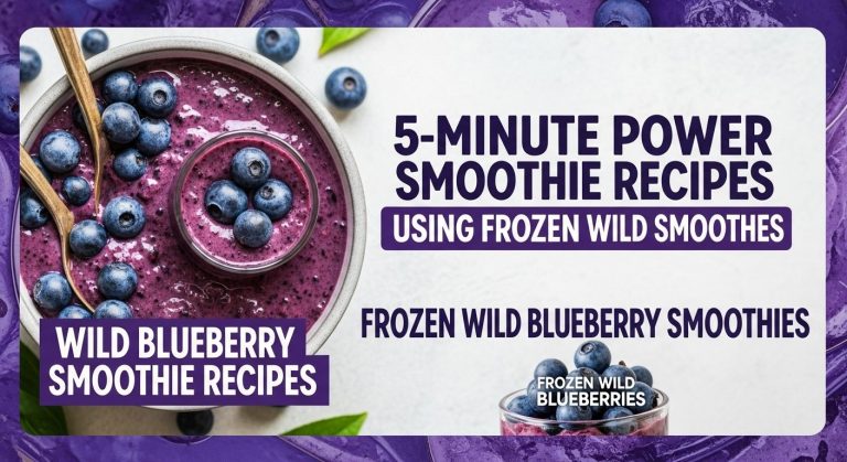 5-Minute Power Smoothie Recipes with Frozen Wild Blueberries
