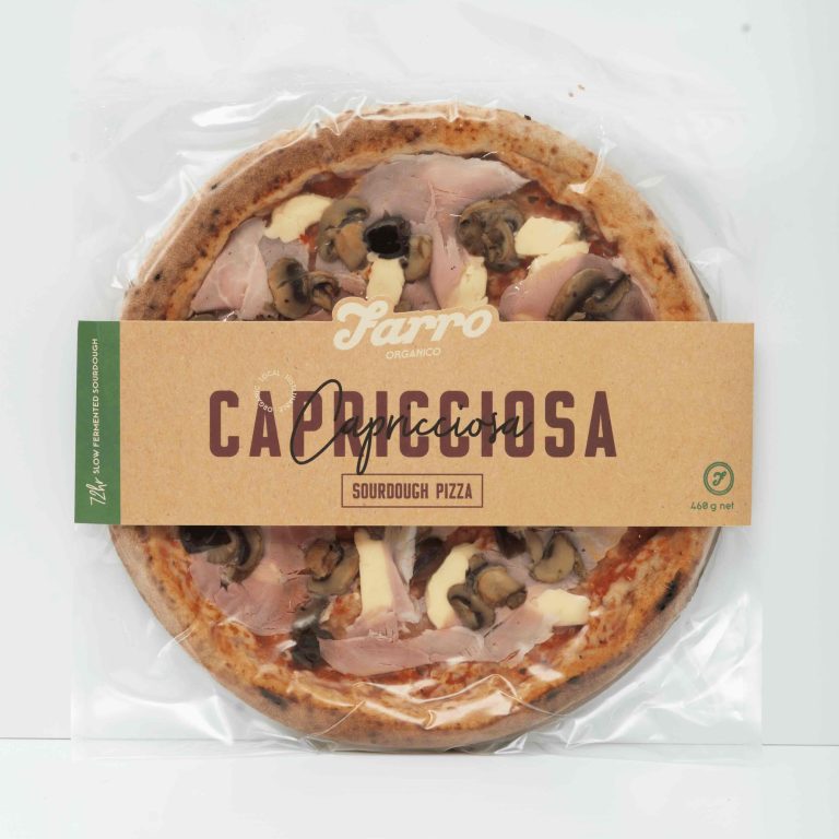 Farro Organic Capricciosa Sourdough Spelt Pizza 460g - Buy Online Sydney | Frozberries