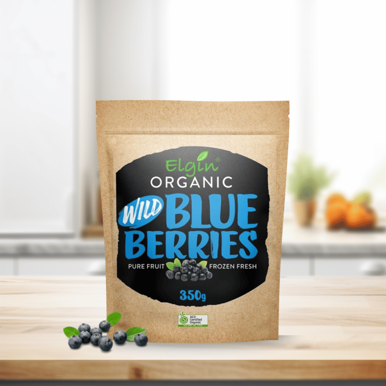 Elgin Organic Wild Blueberries Bundle 6 x 350g @ $11.50/packet - Buy Online Sydney | Frozberries